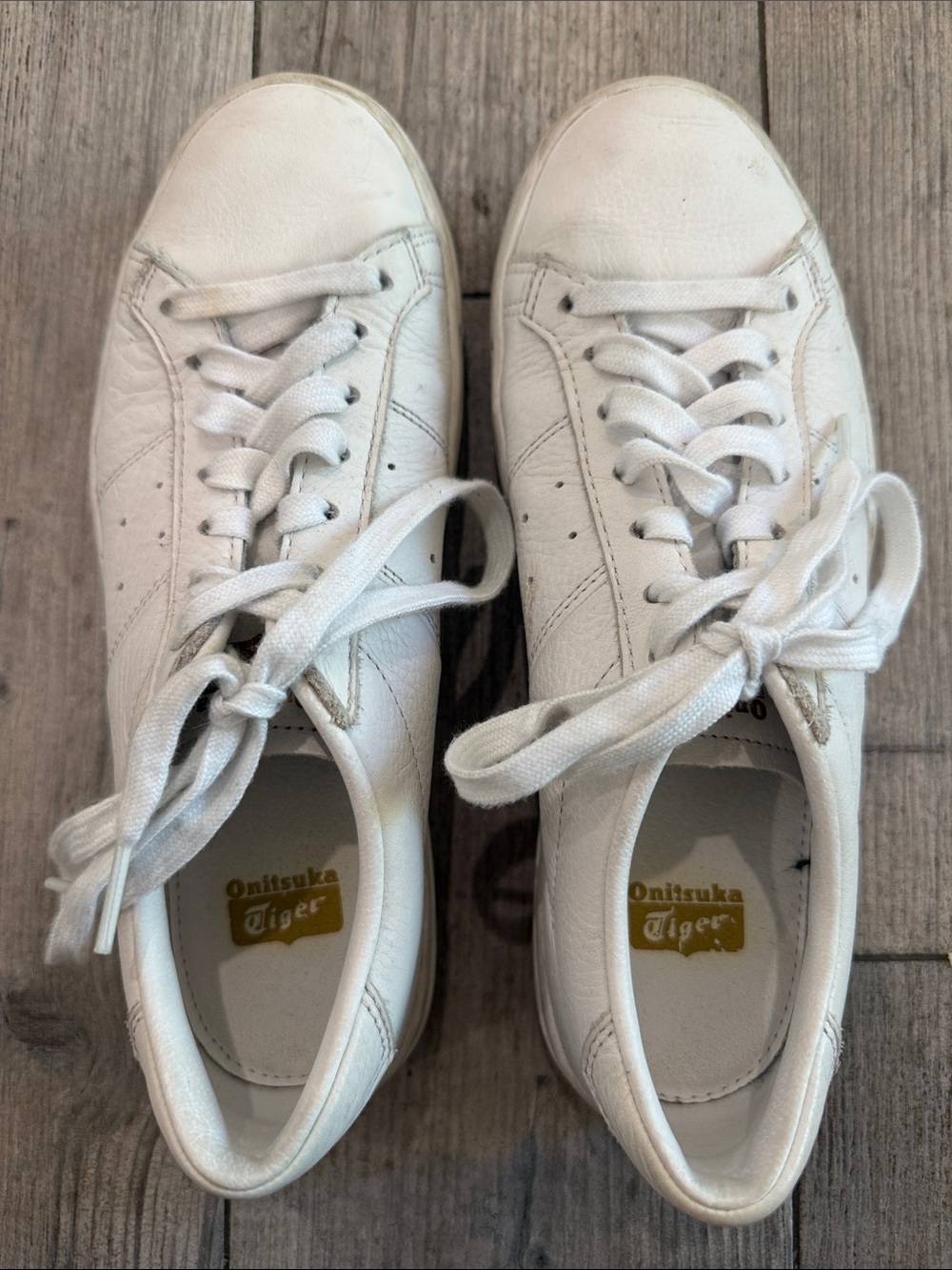Onitsuka Tiger by Asics Men’s White Leather Low-Top Sneakers